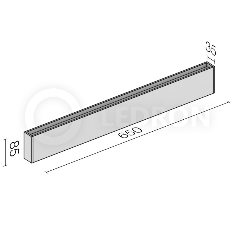 Светильник настенный LeDron GW-M066/65 BLACK 00000013259 в Санкт-Петербурге