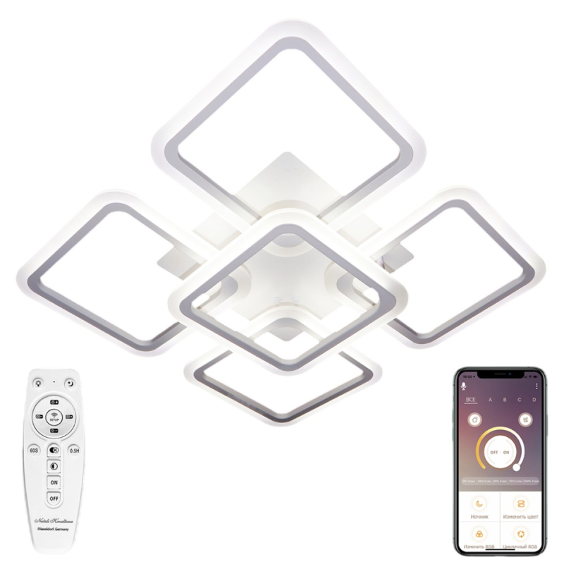 Потолочная люстра Natali Kovaltseva Spektr HIGH-TECH LED LAMPS 82022 BLACK в Санкт-Петербурге