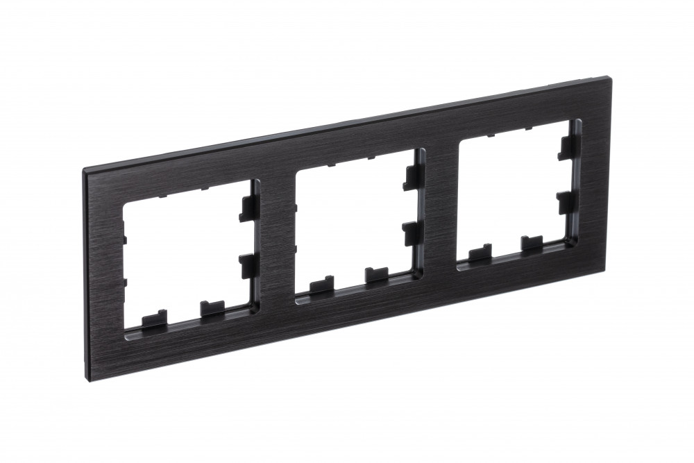 Рамка 3-ая Systeme Electric AtlasDesign Nature Металл оникс ATN312303 в Санкт-Петербурге