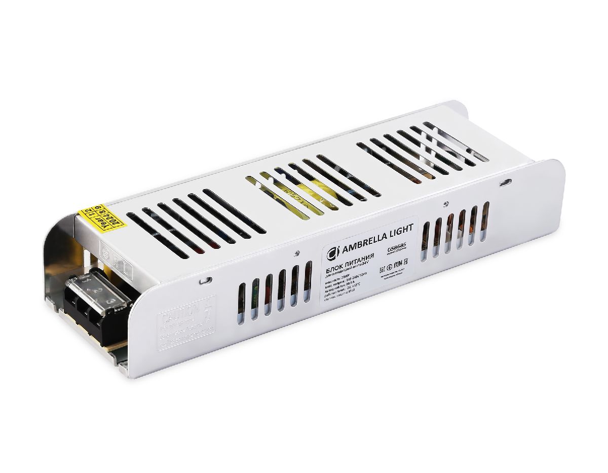 Блок питания с EMC для светодиодной ленты Ambrella Light Illumination 250Вт DC24В 10,4A IP20 GS8685 в Санкт-Петербурге