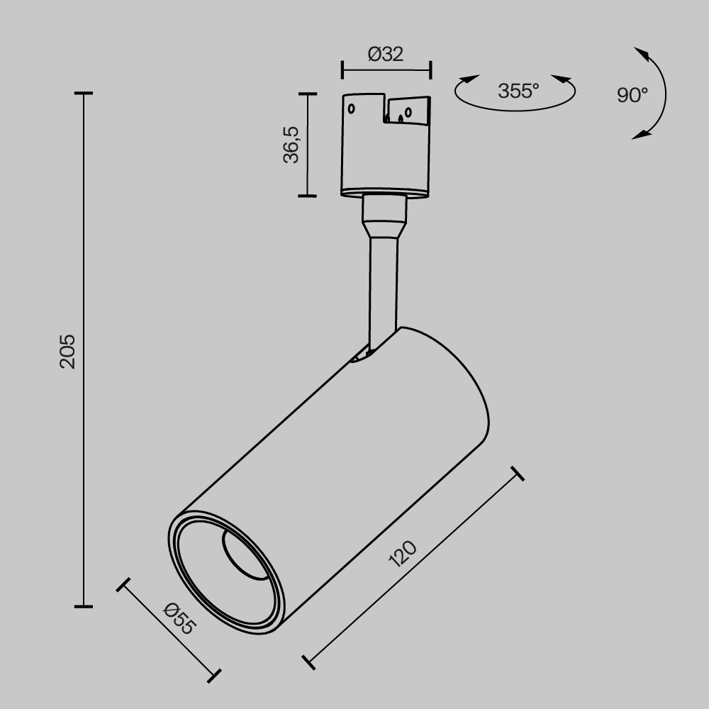 Трековый магнитный светильник Maytoni Focus Led TR163-1-15W3K-M-B в Санкт-Петербурге