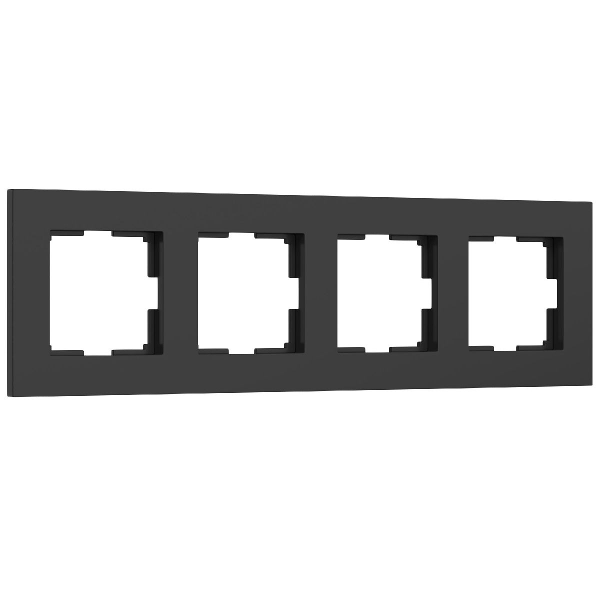 Рамка на 4 поста Werkel Slab черный матовый W0042908 4690389193477 a062802 в #REGION_NAME_DECLINE_PP#