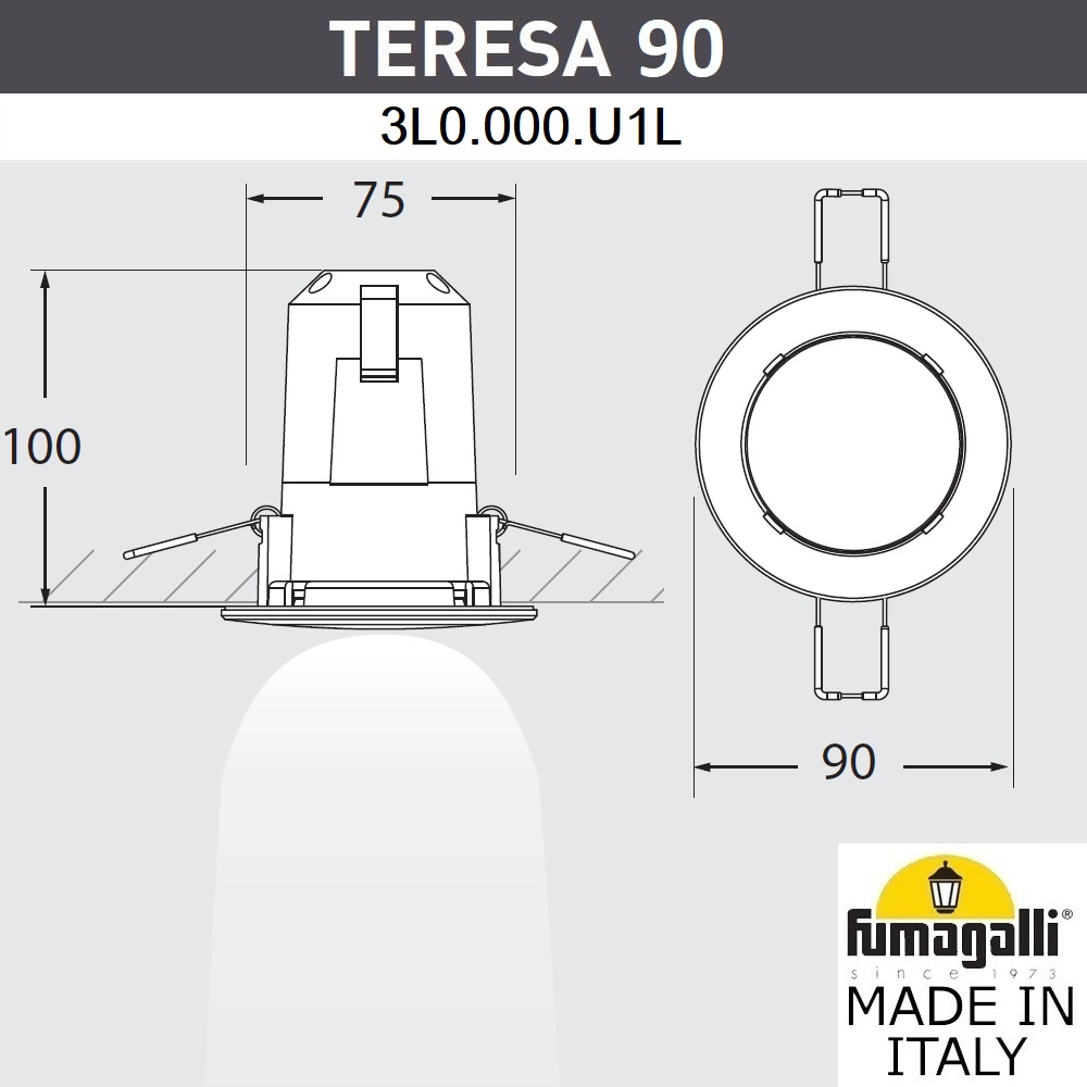 Уличный встраиваемый светильник Fumagalli Teresa 3L0.000.000.WYU1L в Санкт-Петербурге