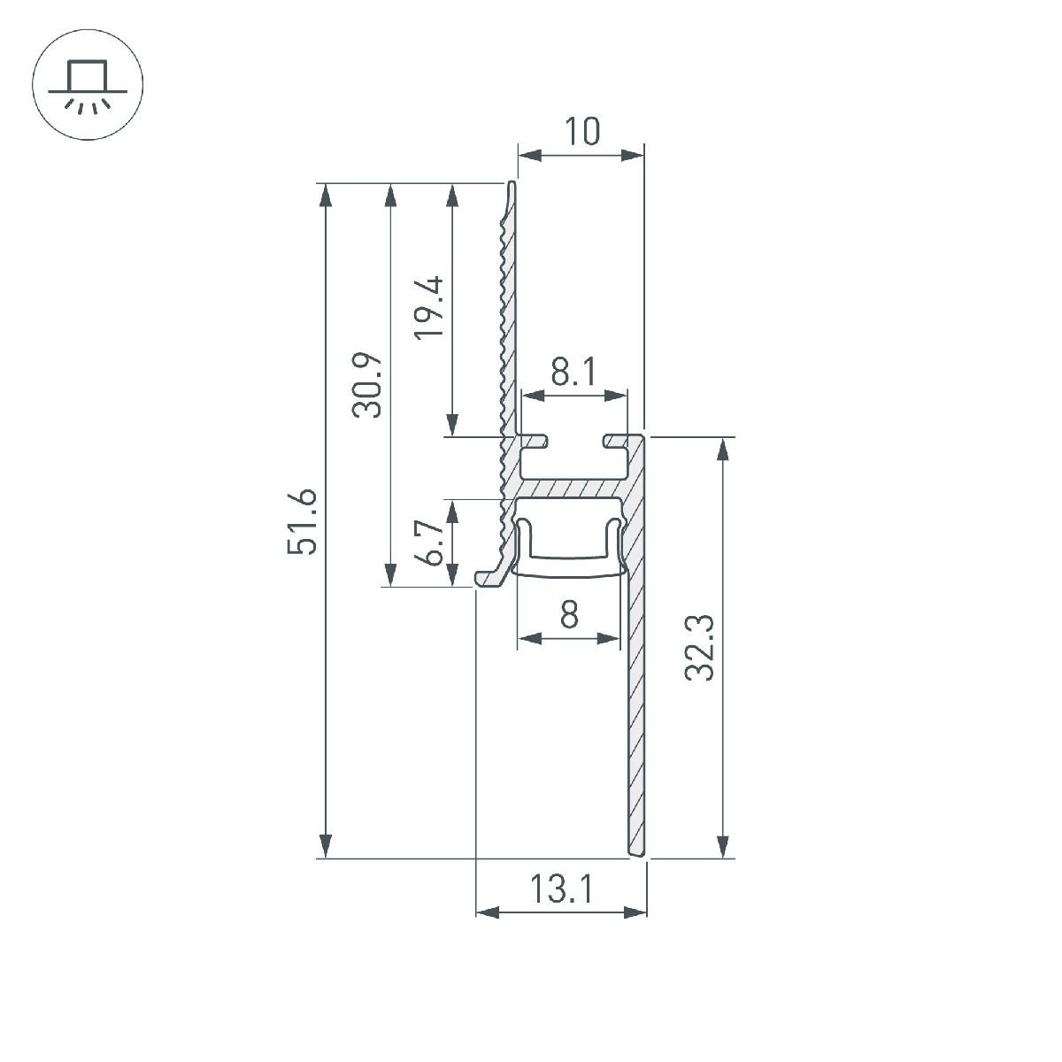 Профиль Arlight PLINTUS-FANTOM-H20-2000 BLACK 043618 в Санкт-Петербурге