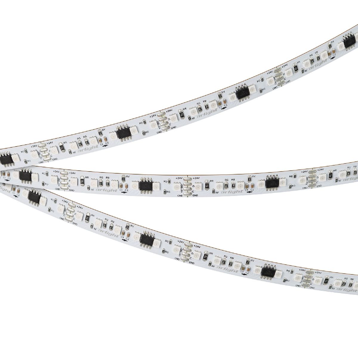 Светодиодная лента Arlight SPI-A120-10mm 24V RGB-PX6-BPT (23 W/m, IP20, 2835, 5m) 046871 в Санкт-Петербурге