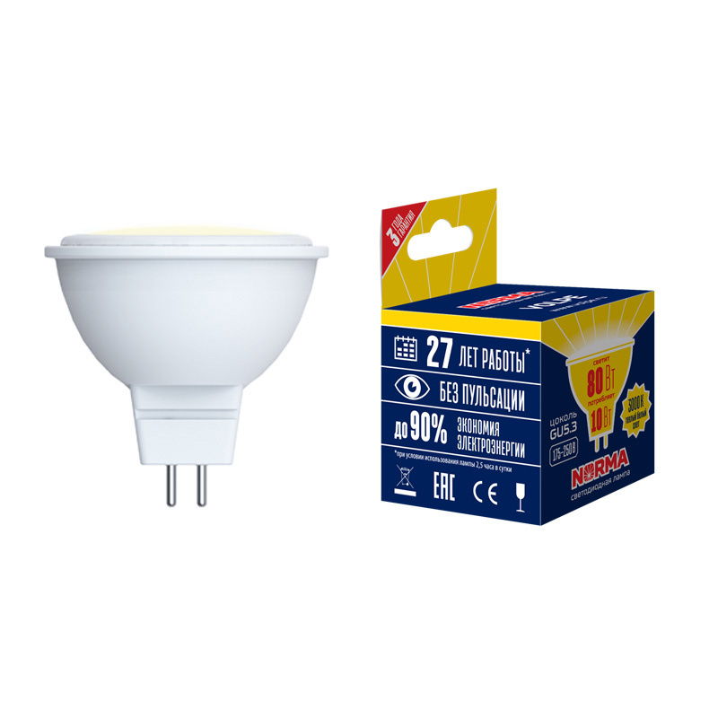 Лампа светодиодная (UL-00003839) Volpe GU5.3 7W 3000K матовая LED-JCDR-7W/WW/GU5.3/NR в Санкт-Петербурге