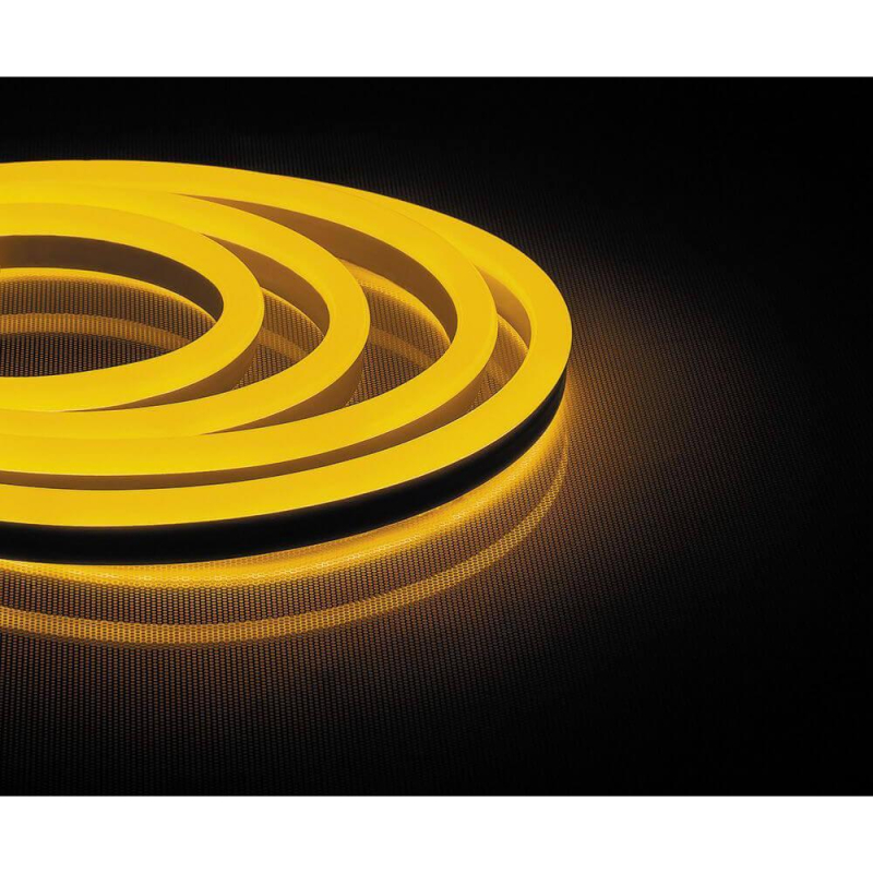 Светодиодная неоновая влагозащищенная лента Feron 9,6W/m 120LED/m 2835SMD желтый 50M LS720 29565 в Санкт-Петербурге