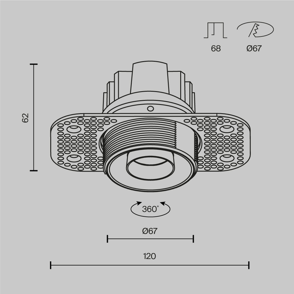 Встраиваемый светильник Maytoni Technical Dip T DL128-10W3K-TRS-B в Санкт-Петербурге