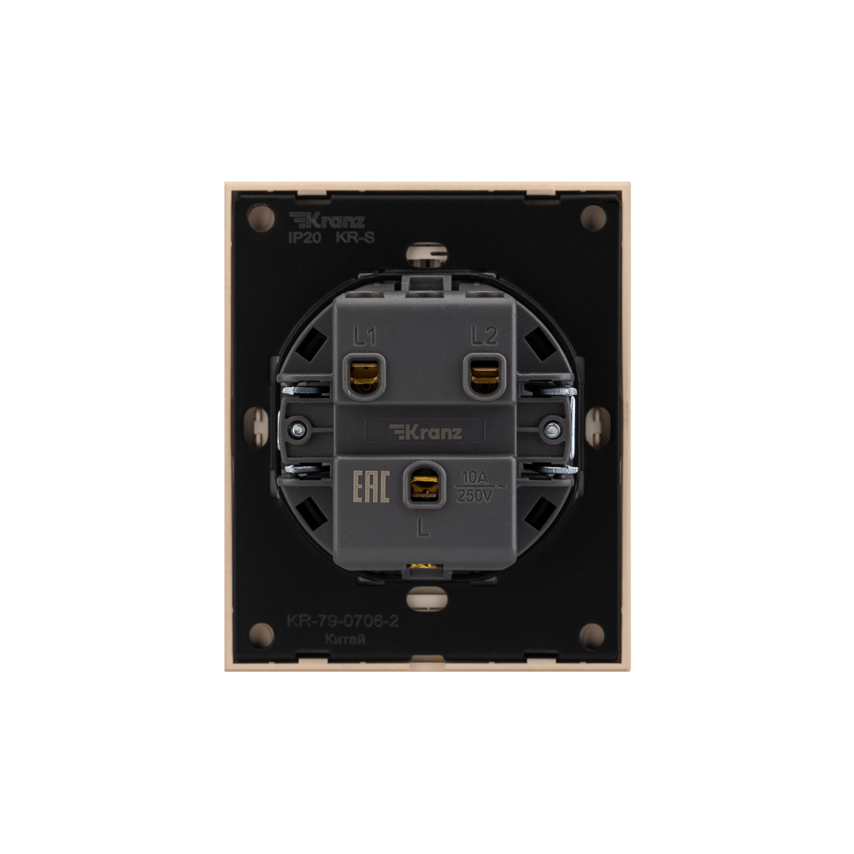 Выключатель SETE 2 кл 10А с/у кашемир IP20/IP44 KRANZ KR-79-0706-2 в Санкт-Петербурге