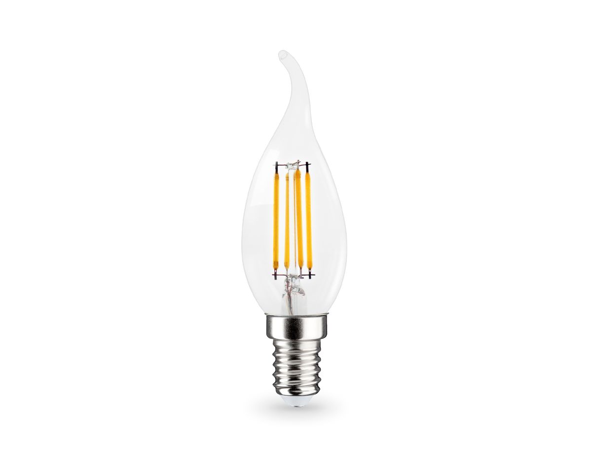 Филаментная светодиодная лампа Ambrella Light Bulbing E14 11W 4000K свеча на ветру 351124 в Санкт-Петербурге