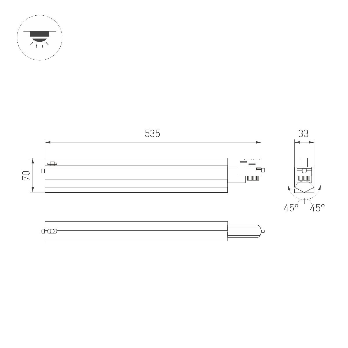 Трековый трехфазный светильник Arlight LGD-NEPTUN-4TR-L535-20W Day4000 051926 в Санкт-Петербурге