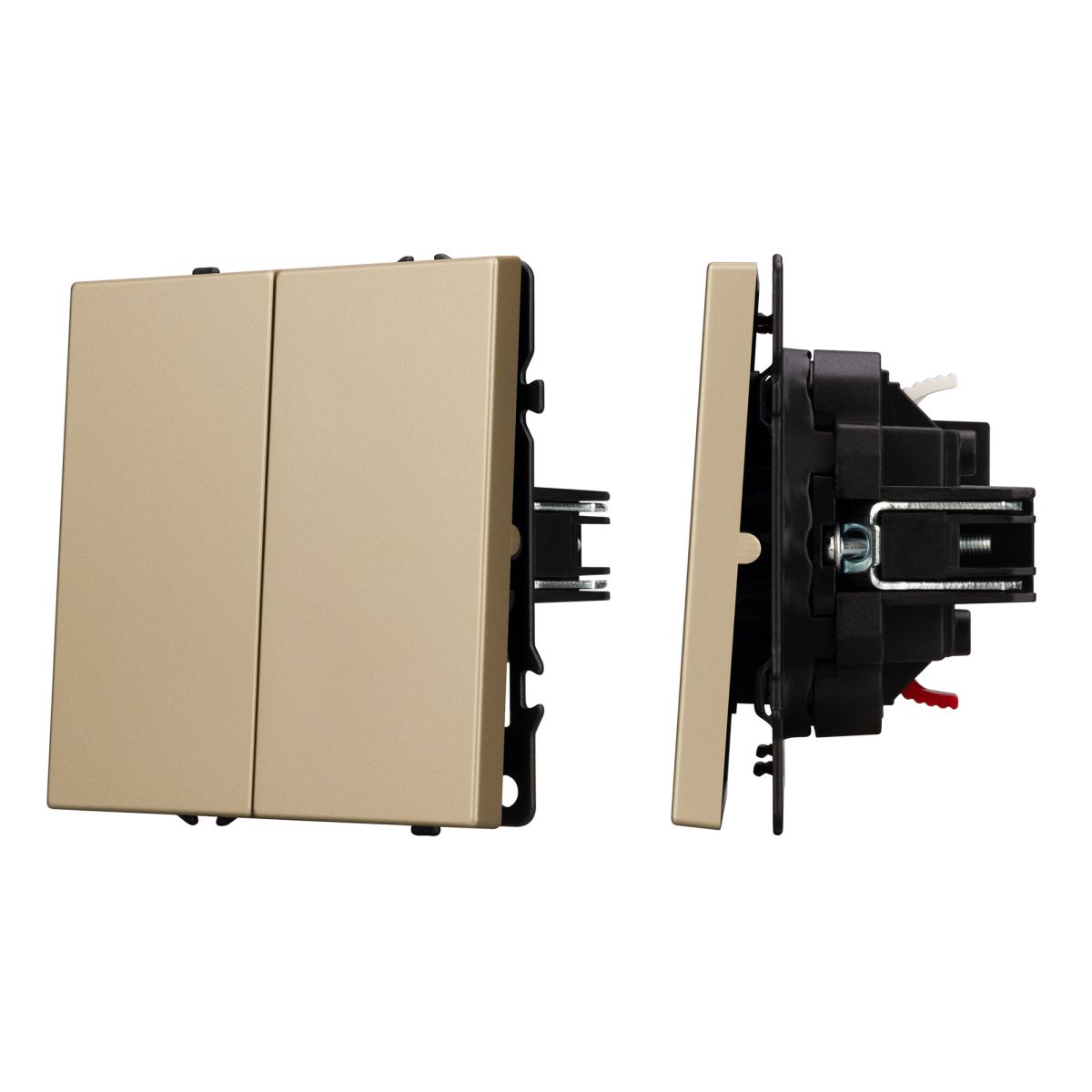 Механизм выключателя двухклавишный непроходной Arlight SWT-NOBE-MK02-SFPL-GD (230V, 10A) 054253 в #REGION_NAME_DECLINE_PP#