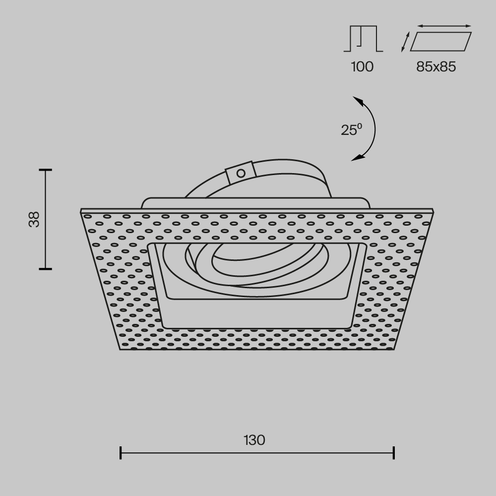 Встраиваемый светильник Maytoni Atom DL003-01-W в Санкт-Петербурге