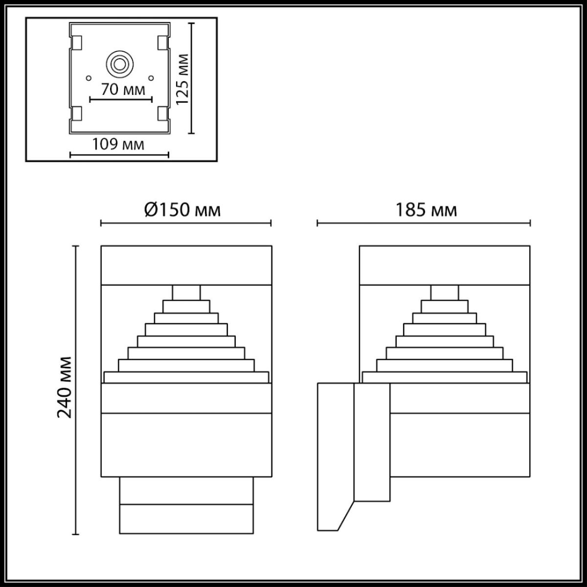 Уличный настенный светильник Odeon Light Nature Hulk 7140/20WL в Санкт-Петербурге