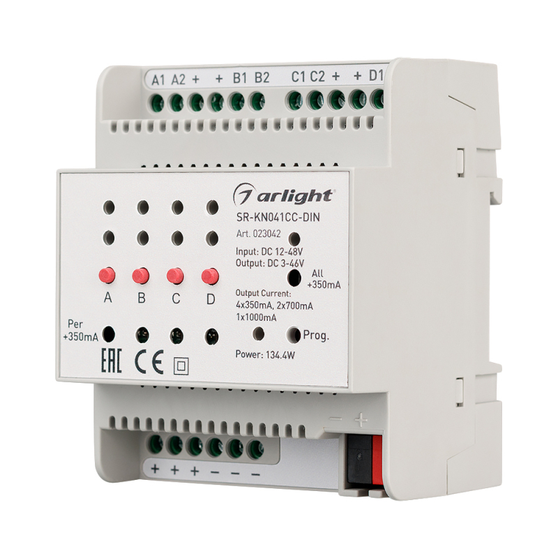 Контроллер тока Arlight SR-KN041CC-Din (12-48V, 4x350/700mA) 023042 в Санкт-Петербурге
