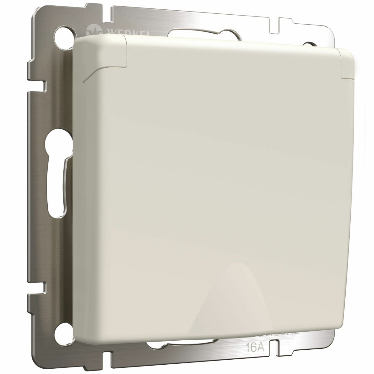 Розетка с заземлением и шторками c крышкой Werkel IP44 (айвори матовый) W1171262 4690389184765 a059276 в Санкт-Петербурге