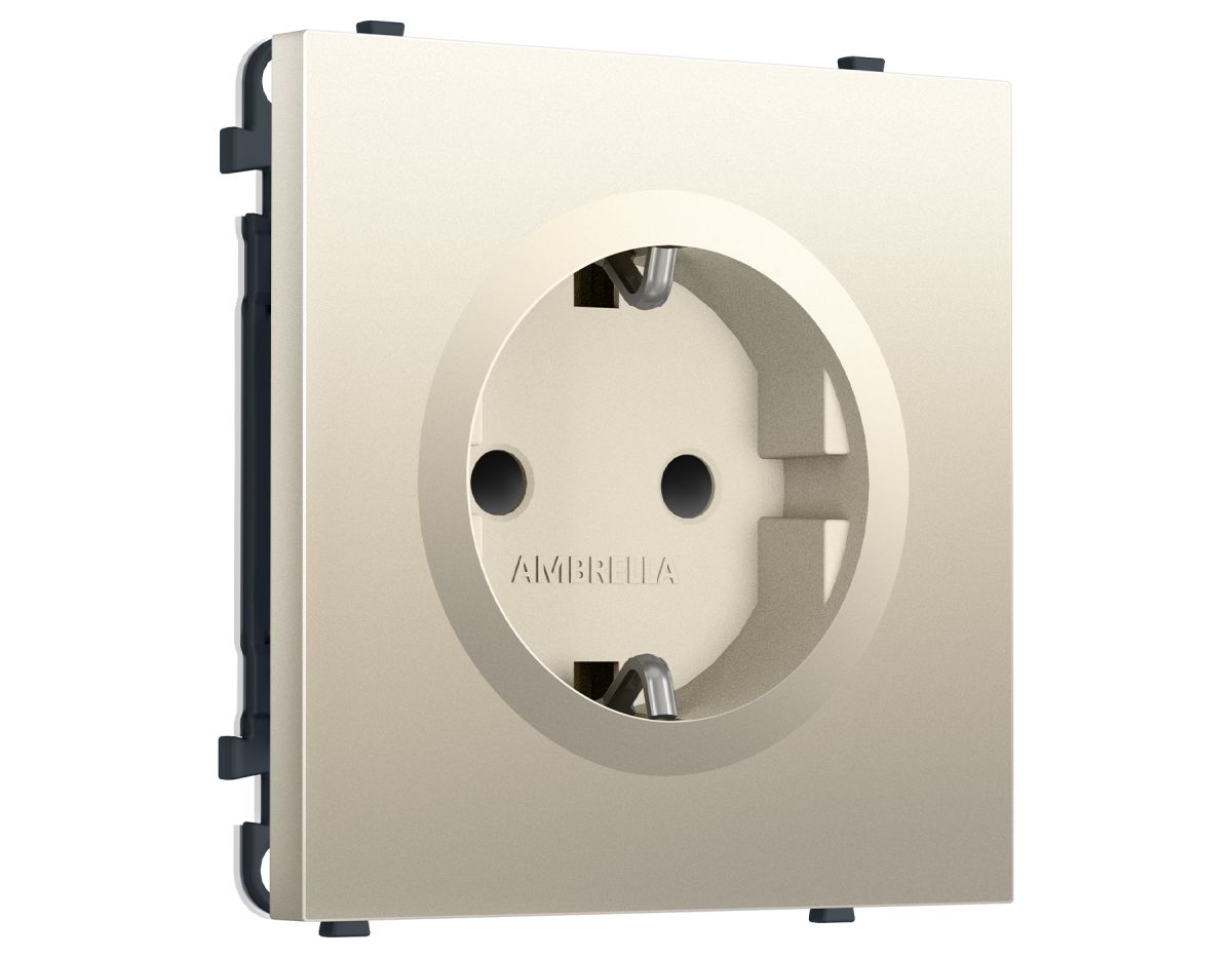 Комплект механизма электрической розетки SIGMA Шёлк 50Hz 2P+E с/з с/ш 16A-250V QUANT PRO Ambrella Volt MS547010 (SP5470, PR141) в #REGION_NAME_DECLINE_PP#