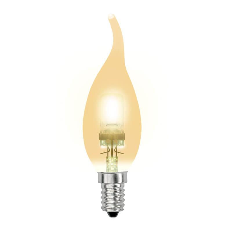 Лампа галогенная (04121) Uniel E14 42W золотая HCL-42/CL/E14 flame gold в Санкт-Петербурге