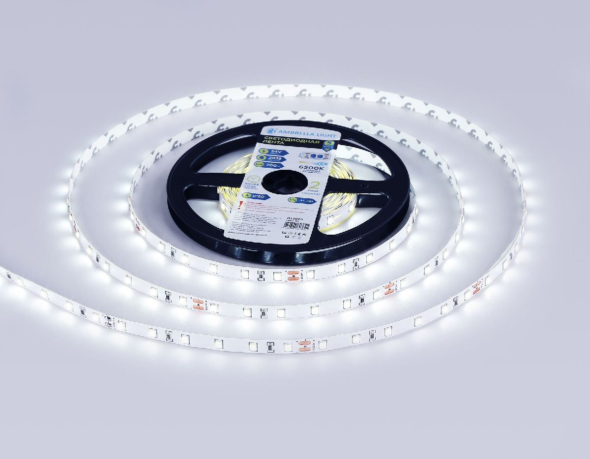 Светодиодная лента Ambrella Light LED Strip 24В 2835 6Вт/м 6500K 5м IP20 GS3003 в Санкт-Петербурге