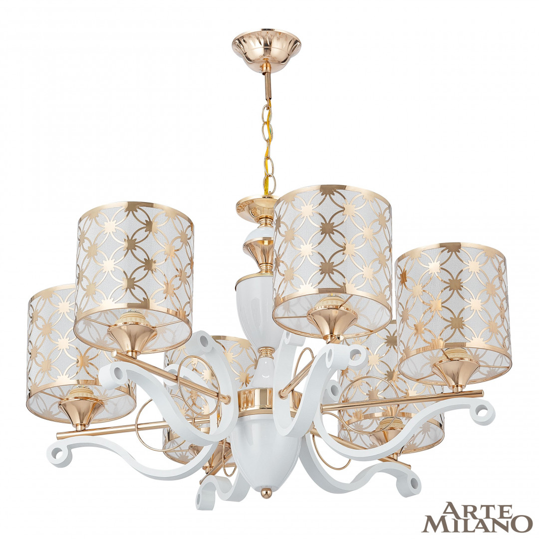 Подвесная люстра Arte Milano Florentia-3097 303097/6 Wh/Gd в Санкт-Петербурге