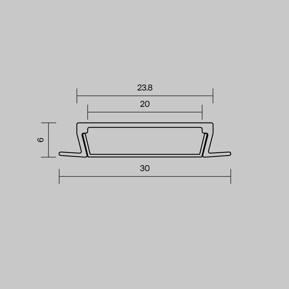 Профиль встраиваемый с накладным фланцем Maytoni Led Strip ALM-3006-S-2M 632018 в #REGION_NAME_DECLINE_PP#