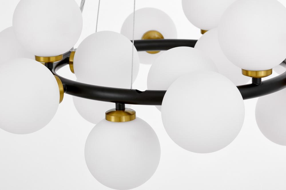 Подвесная люстра Lumina Deco Marsiada LDP 6033-15 BK+MD в Санкт-Петербурге