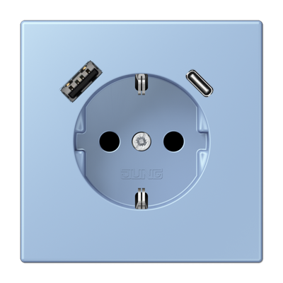 Розетка 2K+З USB Typ AC Jung LC1520-15CA207 в Санкт-Петербурге