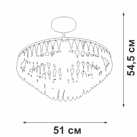 Потолочная люстра Vitaluce V5352-1/5PL в #REGION_NAME_DECLINE_PP#