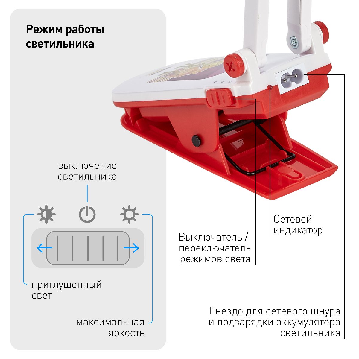 Настольная лампа Эра NLED-424-2.5W-R Б0016269 в Санкт-Петербурге