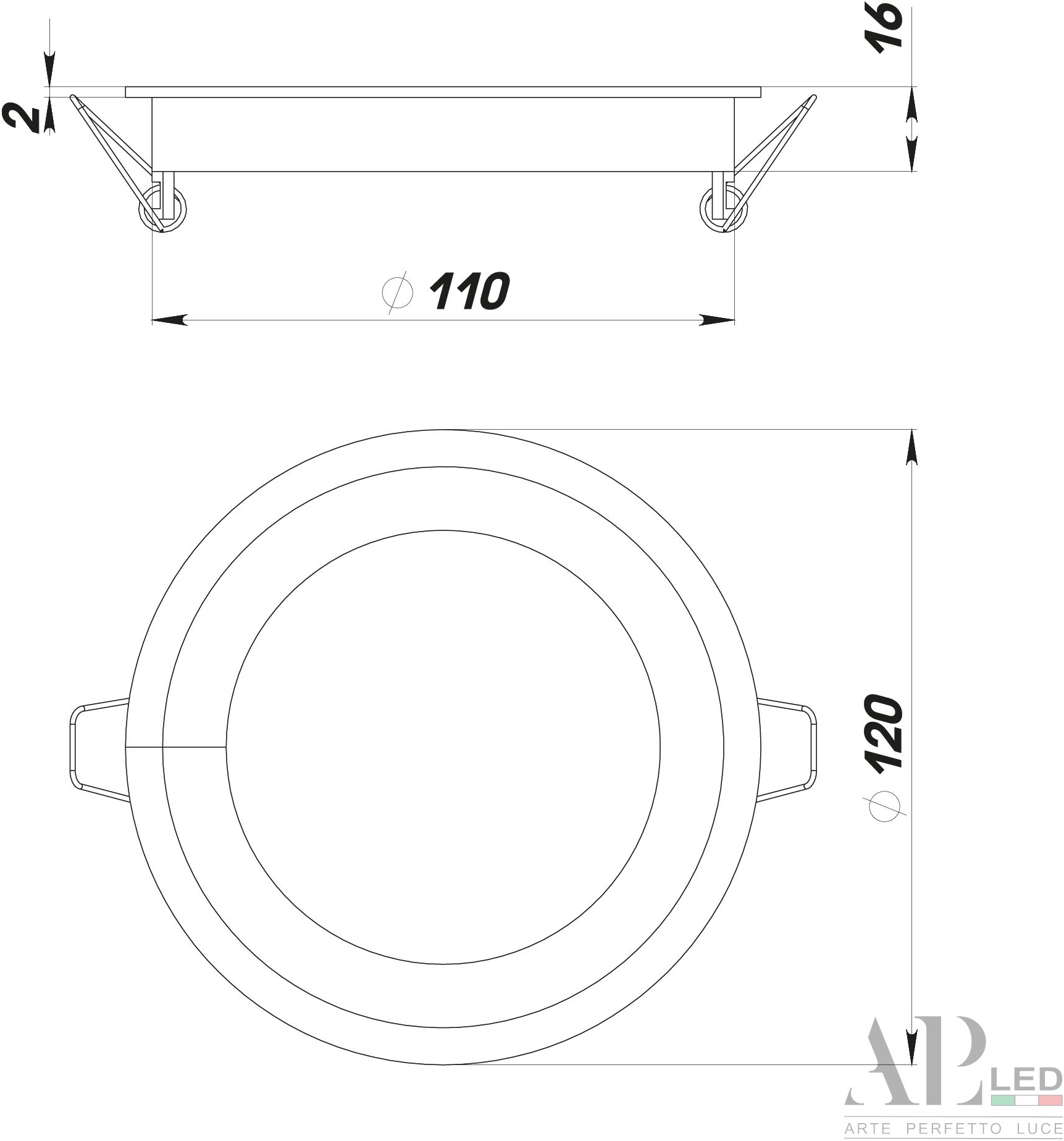 Встраиваемый светильник Arte Perfetto Luce Ingrid 3322.LDY9016/9W/4K в Санкт-Петербурге