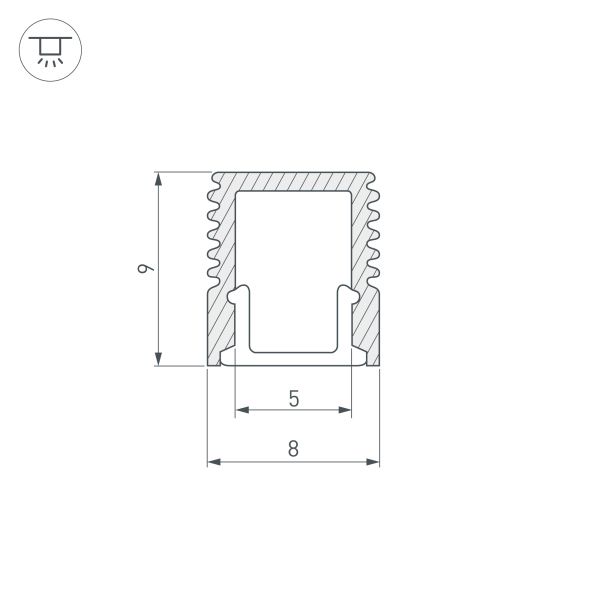 Алюминиевый профиль Arlight SL-Mini-8-3000 Anod 036031 в Санкт-Петербурге