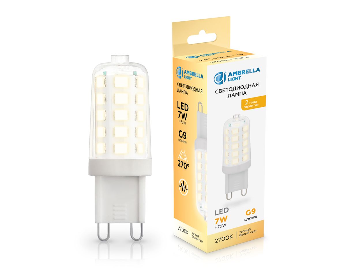 Светодиодная лампа Ambrella Light Bulbing G9 7W 2700K 100703 в Санкт-Петербурге
