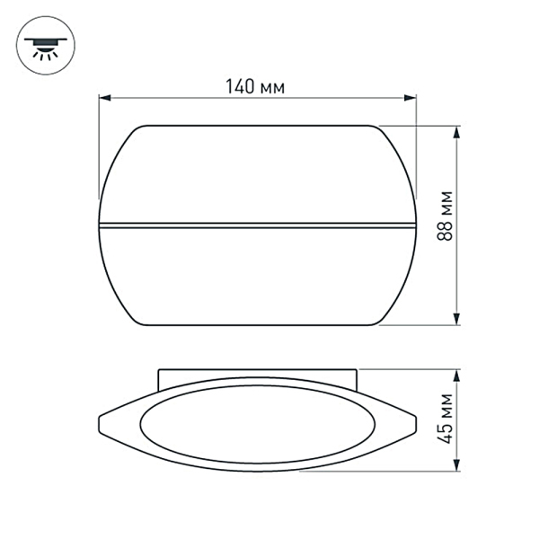 Уличный настенный светодиодный светильник Arlight SP-Wall-Vase-S140x88-2x3W Warm3000 032415 в Санкт-Петербурге