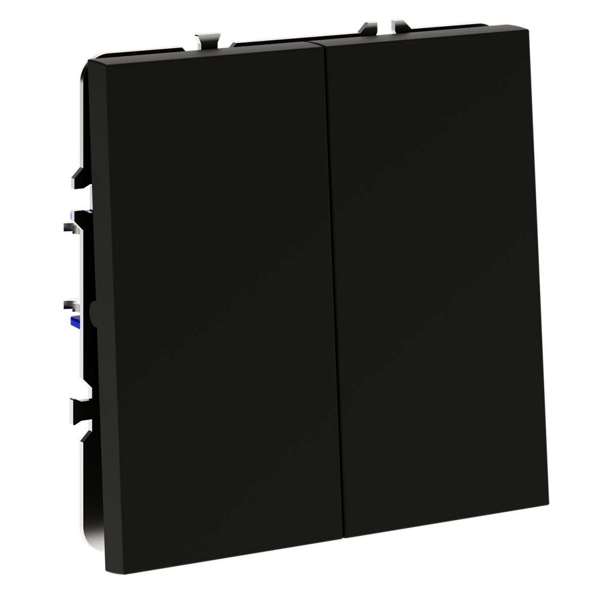 Перекрестный переключатель встраиваемый Voltum S70 двухклавишный 10А, (черный матовый) VLS020508 в Санкт-Петербурге