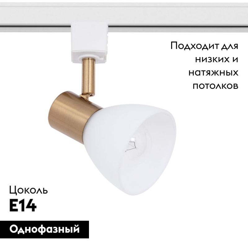 Трековый светильник Arte Lamp Falena A3117PL-1WH в Санкт-Петербурге