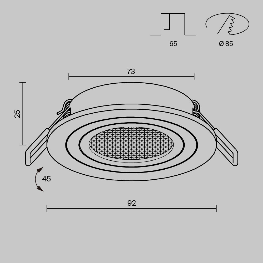 Встраиваемый светильник Maytoni Technical Atom DL023-2-01W-1(N) в Санкт-Петербурге