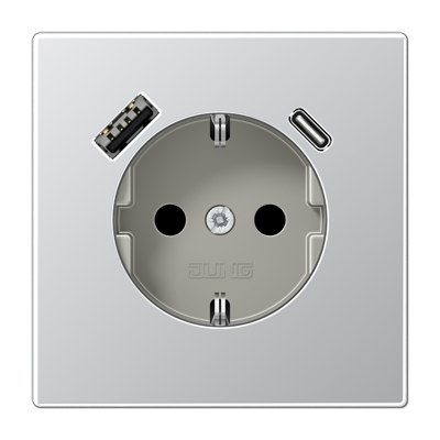 Розетка 2K+З USB Typ AC Jung AL1520-15CA в Санкт-Петербурге