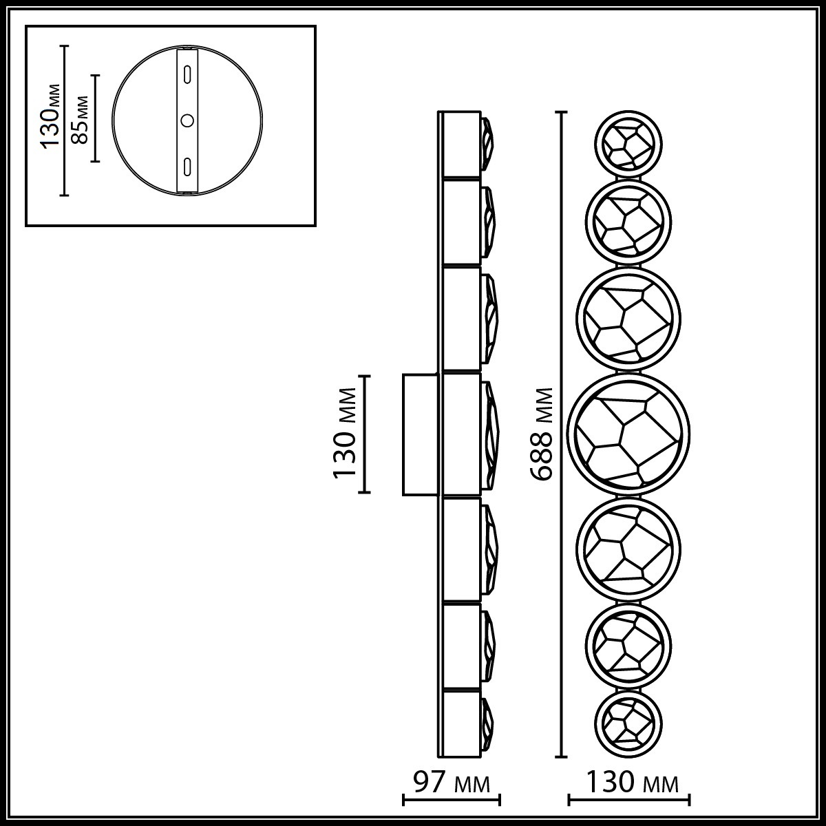 Настенный светильник Odeon Light L-Vision Spilla 7174/15WL в Санкт-Петербурге