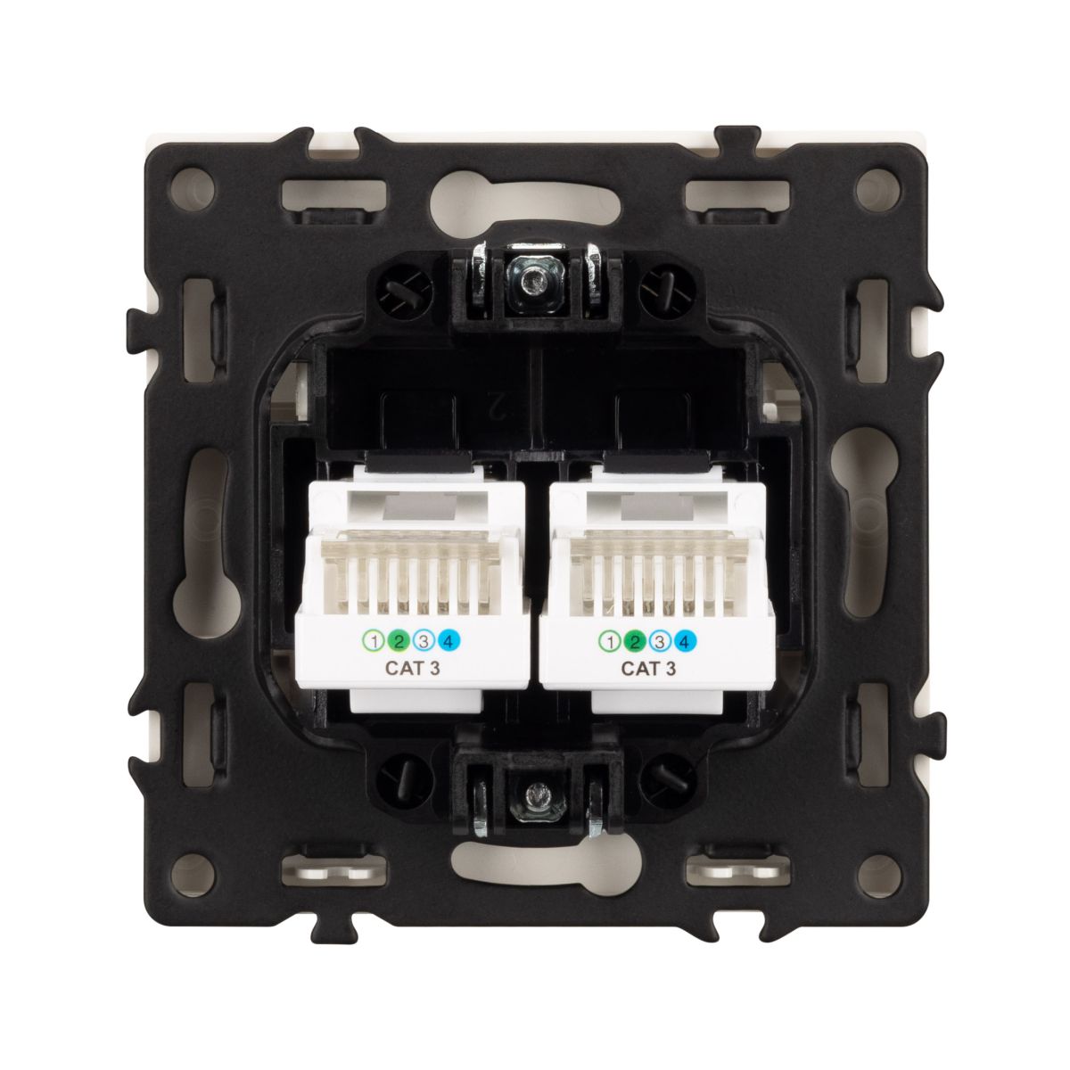 Механизм сдвоенной телефонной розетки Arlight SCT-NOBE-MTL2-SFPL-WH (RJ-11, 4C) (Белый кварц) 054308 в Санкт-Петербурге