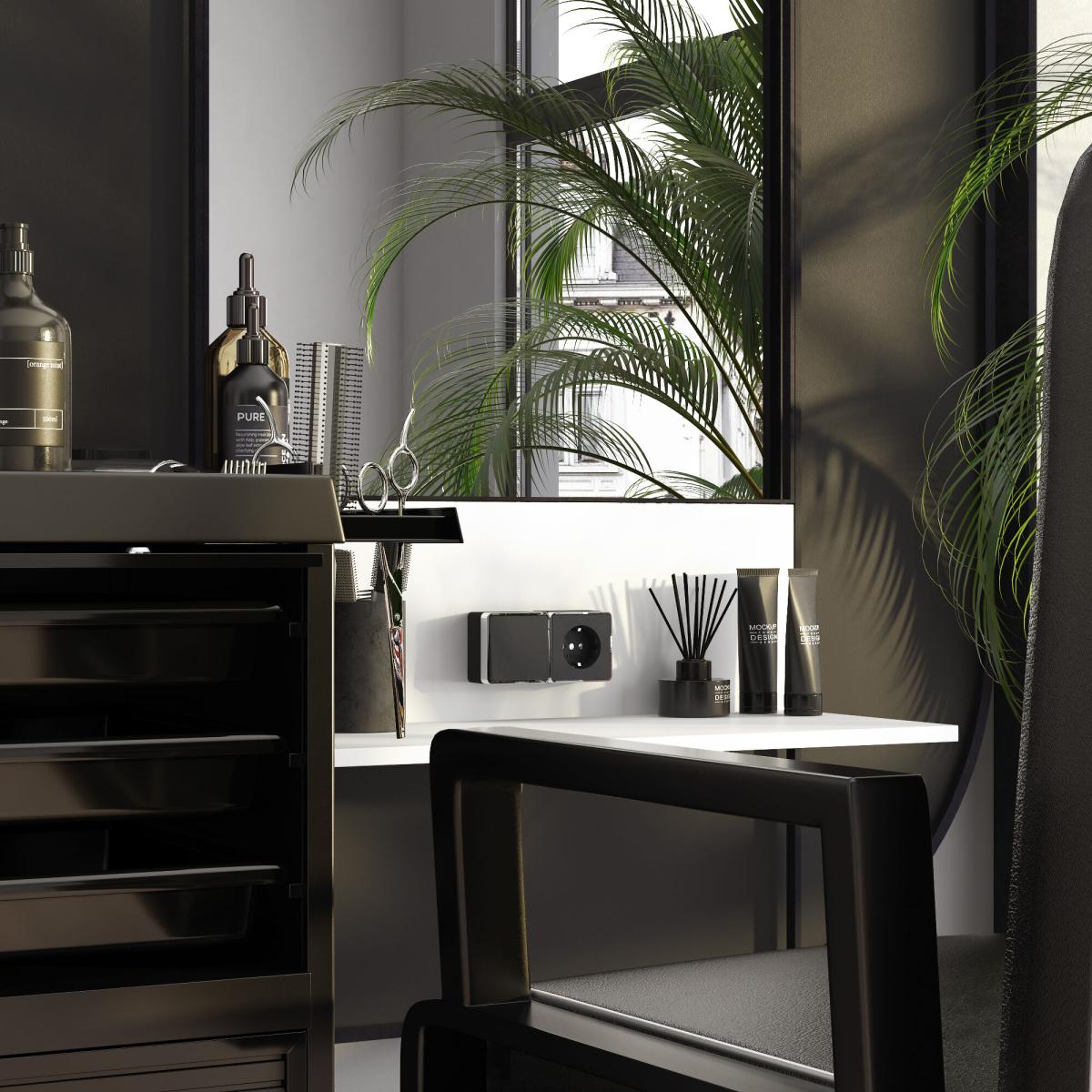 Выключатель одноклавишный Werkel Gallant черный/хром W5012035 4690389164101 в Санкт-Петербурге