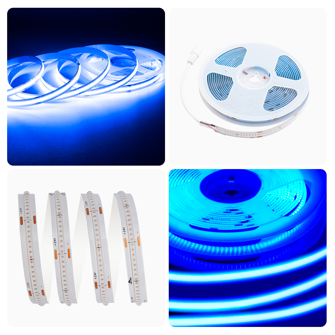 Светодиодная лента Apeyron 5м, 24В, 11Вт/м, COB, 352д/м, IP20 Синий 193ОО в #REGION_NAME_DECLINE_PP#