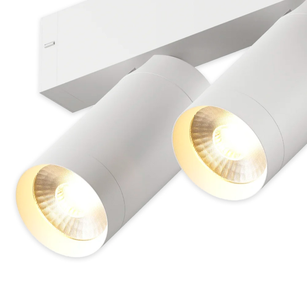 Трековый однофазный светильник AM Group Plain Opal AM590 2X10W 3000K WH в Санкт-Петербурге