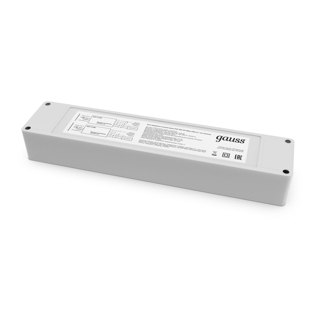 Блок аварийного питания Gauss Universal 20Вт DC220-240В IP40 997911024 в Санкт-Петербурге
