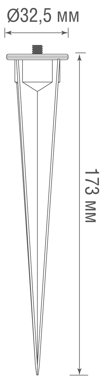Основание пика для ландшафтного светильника Donolux Alpha Spike DL20571 в Санкт-Петербурге