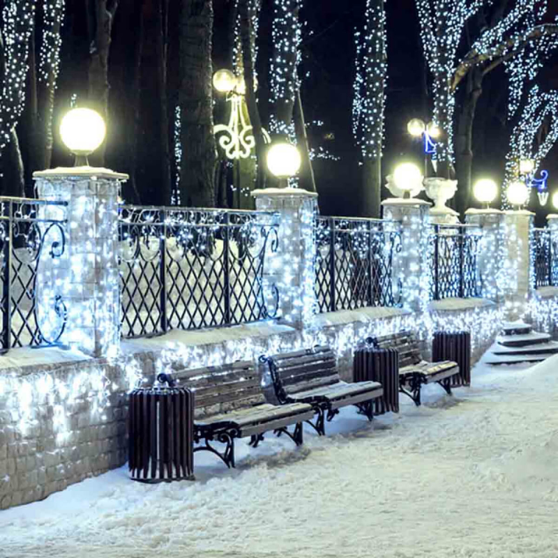 Светодиодная гирлянда Arlight ARD-Edge-Classic-2400x600-Black-88LED-Pulse White 034916 в Санкт-Петербурге