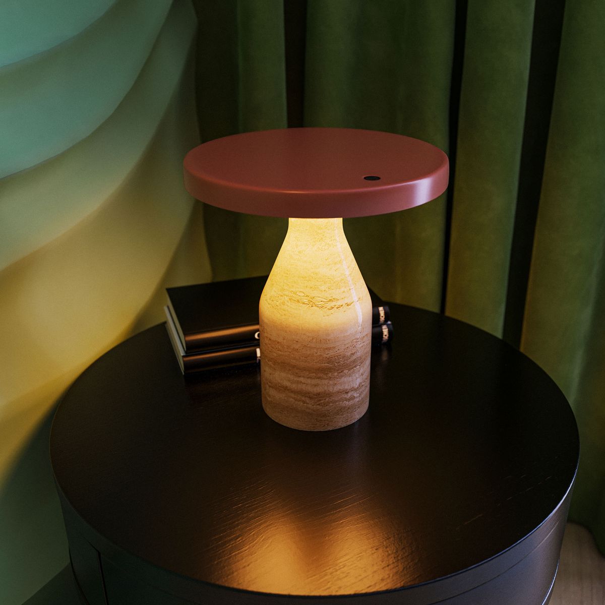 Настольная лампа Arlight SP-CROOD-TAB-R22.5x24-7W Warm3200-MIX (RD-BRG, 140 deg, 230V) (IP20, Травертин) 061732 в #REGION_NAME_DECLINE_PP#