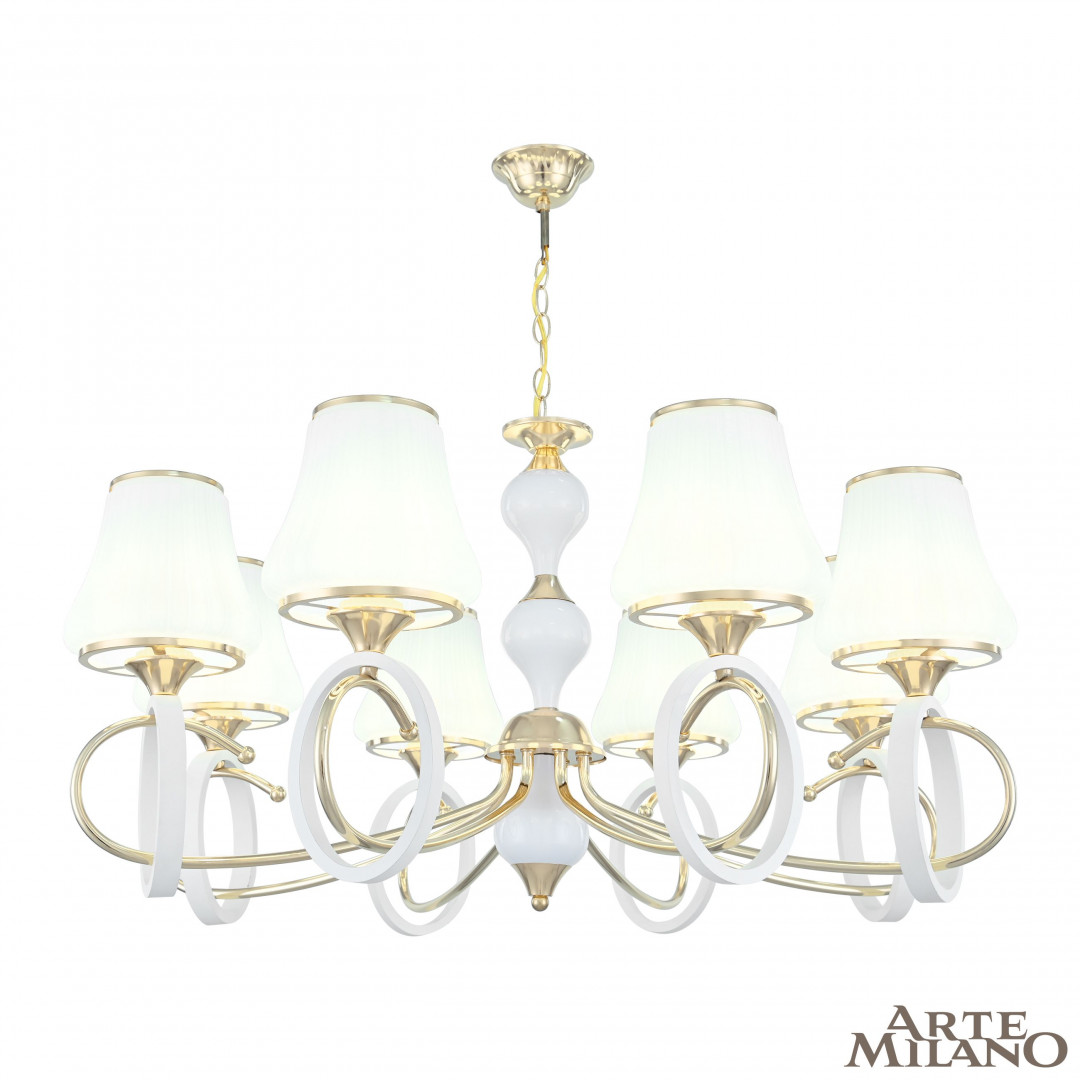 Подвесная люстра Arte Milano Florentia-2387 302387/8 Wh/Gd в Санкт-Петербурге
