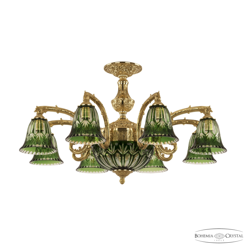 Подвесная люстра Bohemia Ivele Crystal Florence 71212P/8/210 G P2 D Clear-Green/H-1I в Санкт-Петербурге