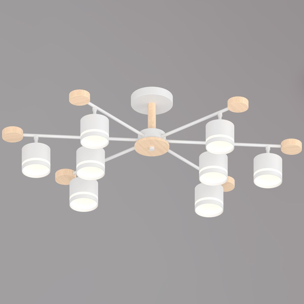 Люстра на штанге Reluce 78730-0.3-08 GX53 WH+WOOD в Санкт-Петербурге