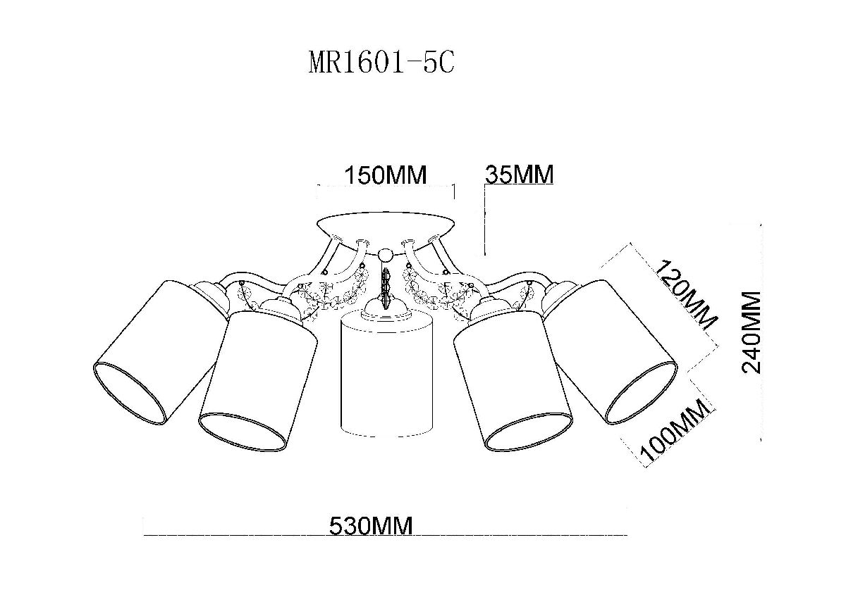 Потолочная люстра MyFar Patrick MR1601-5C в Санкт-Петербурге